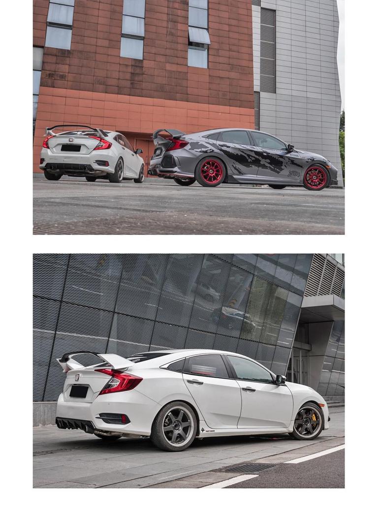 Комплект заднего спойлера и дефлектора крыши для Honda Civic Type-R 16-19 г.