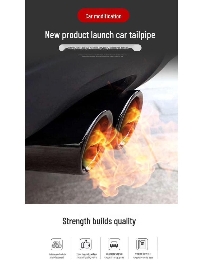 Черная нержавеющая сталь Декоративная насадка выхлопной трубы BMW 3 серии