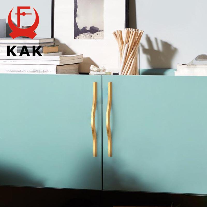KAK Черные Ручки для Шкафа Ручки Золотой Алюминиевый Сплав Кухонная Ручка Шкаф Шкафчик Дверные Ручки Длинная Мебельная Ручка Фурнитура