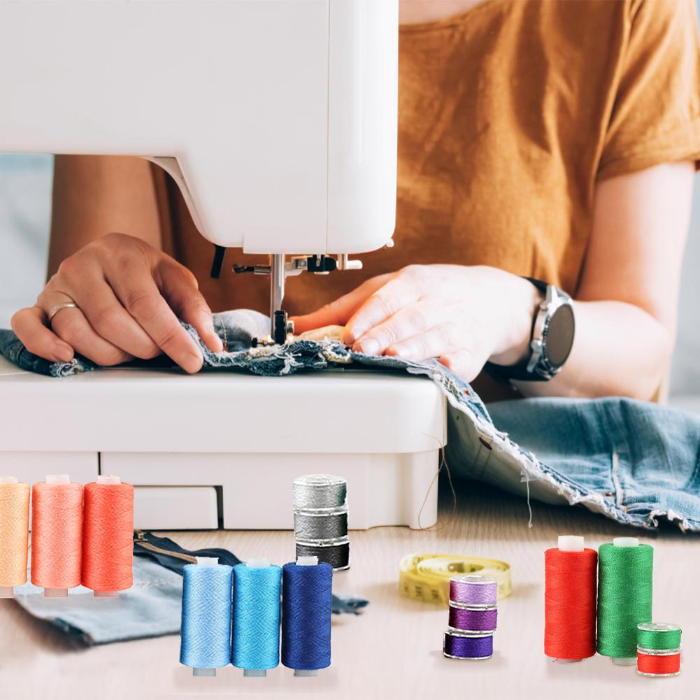 72 шт. 38 ярдов 400 ярдов катушки швейные нитки набор подарок 36 цветов предварительно намотанные шпульки полиэстер для ежедневного шитья стегание