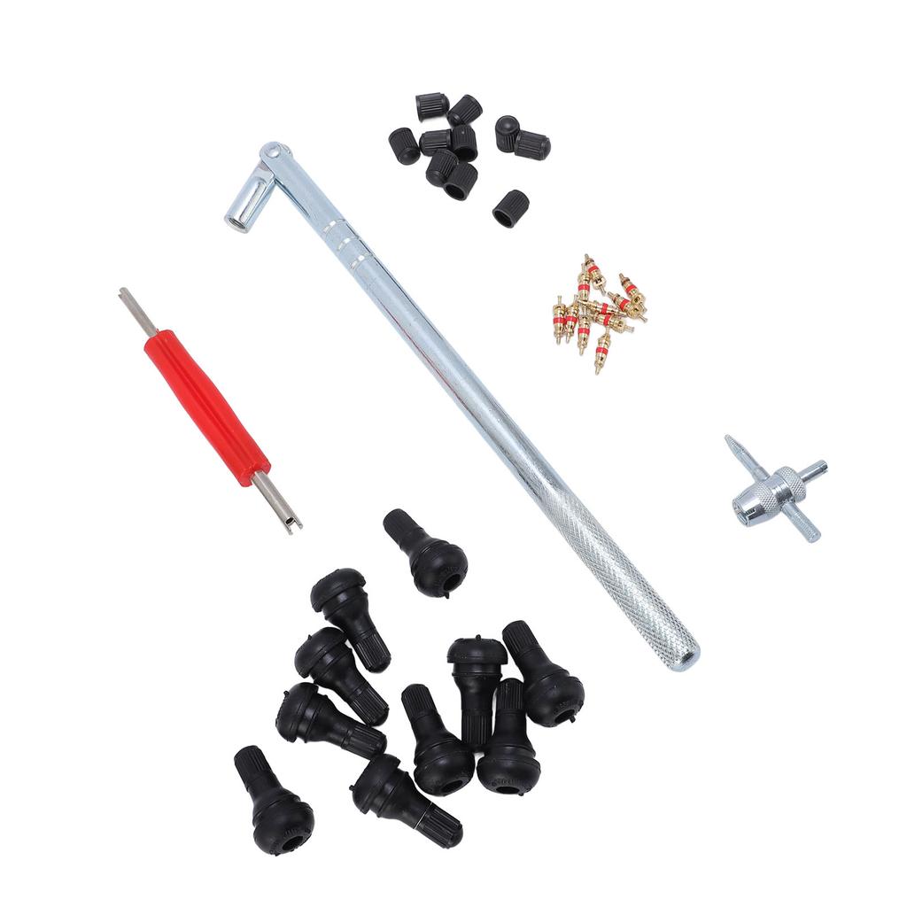 Valve Core Remover Installer Tool Multifunctional Stainless Steel Quick Change Tire Valve Tool Kit for Cars Motorcycles
