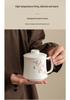 Фарфоровая кружка Jade White с ситечком-сепаратором для чая - Идеальная чашка для заваривания в офисе в подарочной упаковке