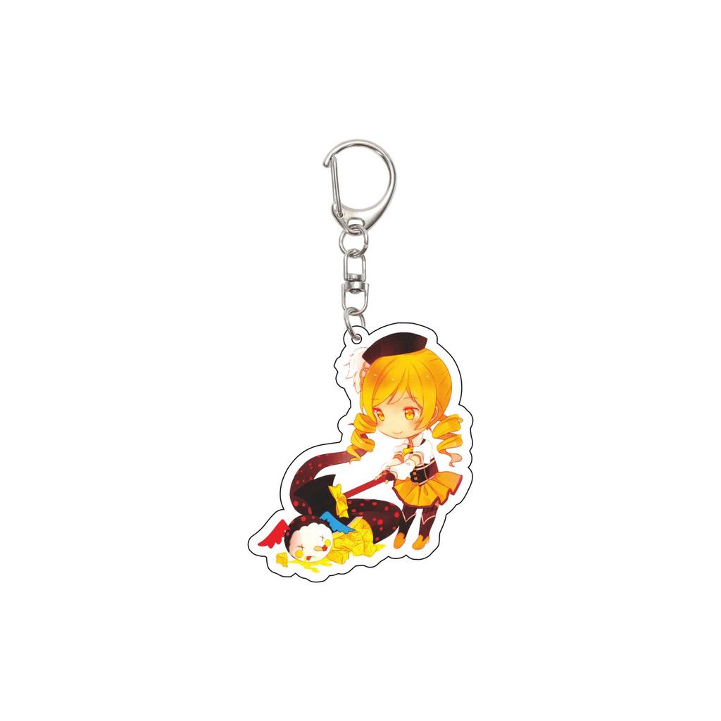 55 мм Аниме Мадока Магическая Девочка Ключевой брелок Канаме Мадока/Акеми Хомура/Мики Саяка Брелок Акриловая модель Пластина Рождественские подарки