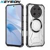 KEYSION Transparent Magnetic Case for Huawei Nova 13i 12i Silicone+PC Heavy Duty Shockproof Phone Back Cover for Huawei Nova 12i 13i