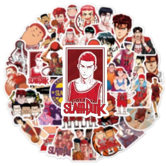 Наклейки с персонажами Slam Dunk 50 шт.