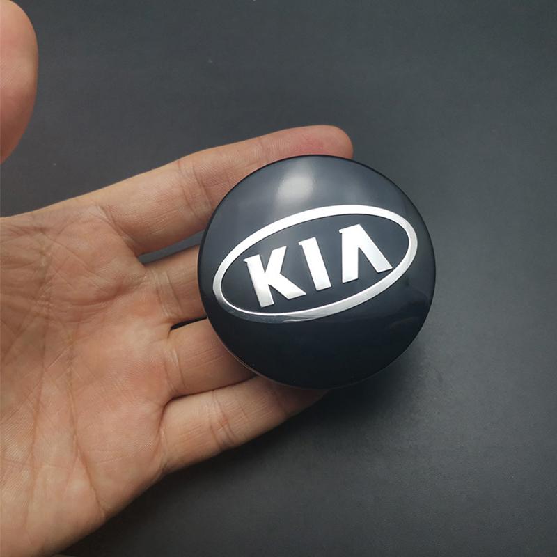AABJC1 4pcs 56mm Car Aluminum Wheel Stickers for Kia Carnival Niro EV9 K8 Forte Cerato Sportage Ray EV Telluride Wheel Center Stickers