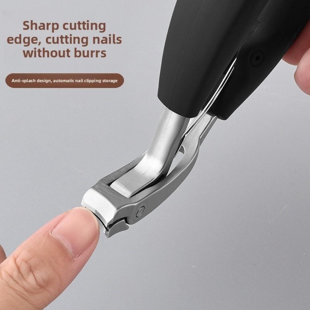Stainless Steel Curved Cuticle Trimmer Angled Head Toenail Clippers  For Thick Nail Clippers