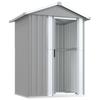 Garden Shed Grey 126 x 97.5 x 177 cm Galvanized Steel
