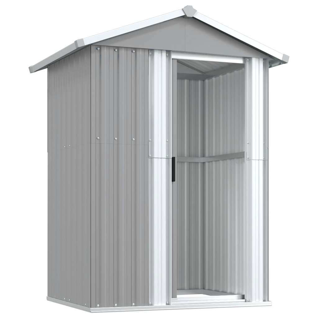 Garden Shed Grey 126 x 97.5 x 177 cm Galvanized Steel
