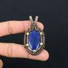 Великолепный лазурит, драгоценный камень, чистая медная проволока, обернутая ювелирным кулоном ручной работы