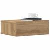 VidaXL Floating Bedside Table Artisan Oak Engineered Wood, Nightstand, Bed Cabinet, End Table, Table 861121