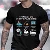 Fishing Shirts for Men Dad Fishing T-shirts Tops Fishing Things I Do In My Spare Time Tshirts Fish Fisherman Dad Tee Clothing