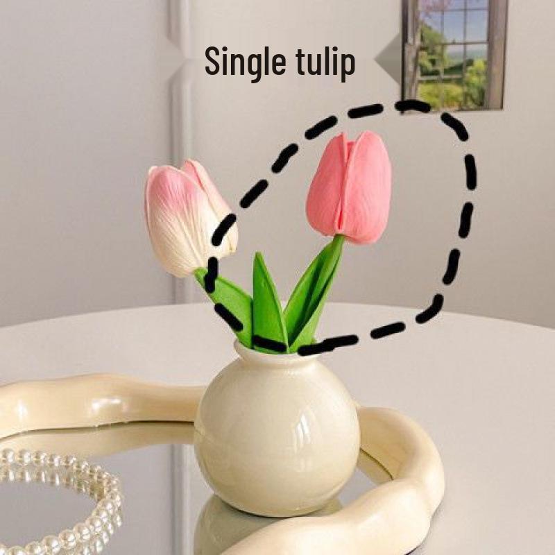 Маленькая керамическая ваза для сухих или искусственных цветов - Идеально подходит для офисного стола, туалетного столика, обеденного стола или украшения дома
