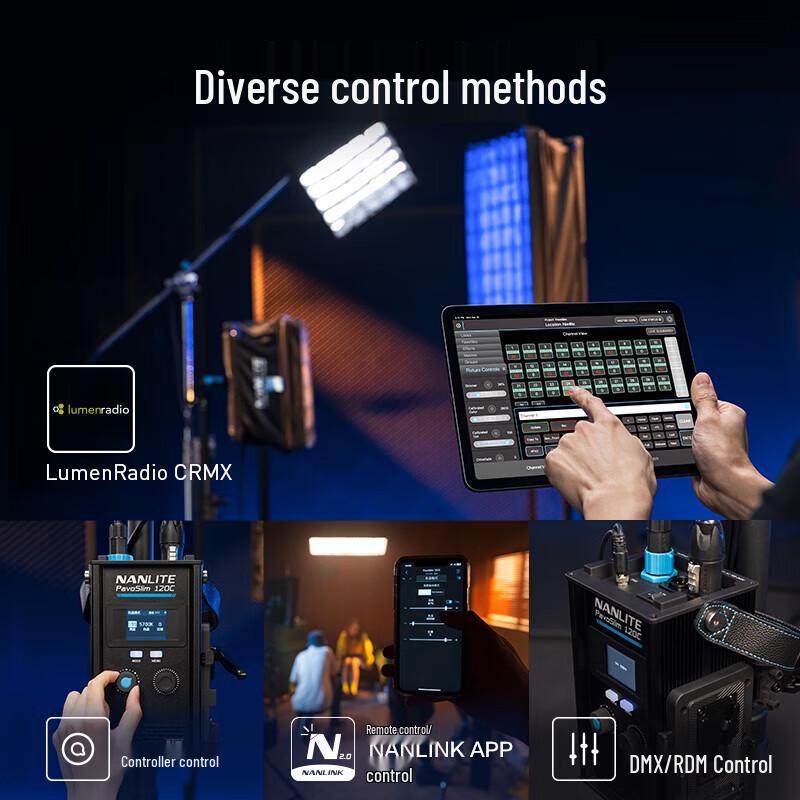 NANLITE PavoSlim 120C Full Color LED Panel Light with Stand