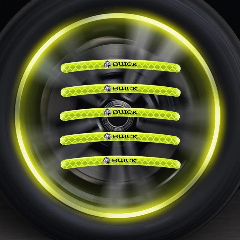 Car Bike Motorcycle Wheel Hub Reflective Stickers For Buick Regal LaCrosse Encore enclave royaum Park Avenue Envista GL8 GL6