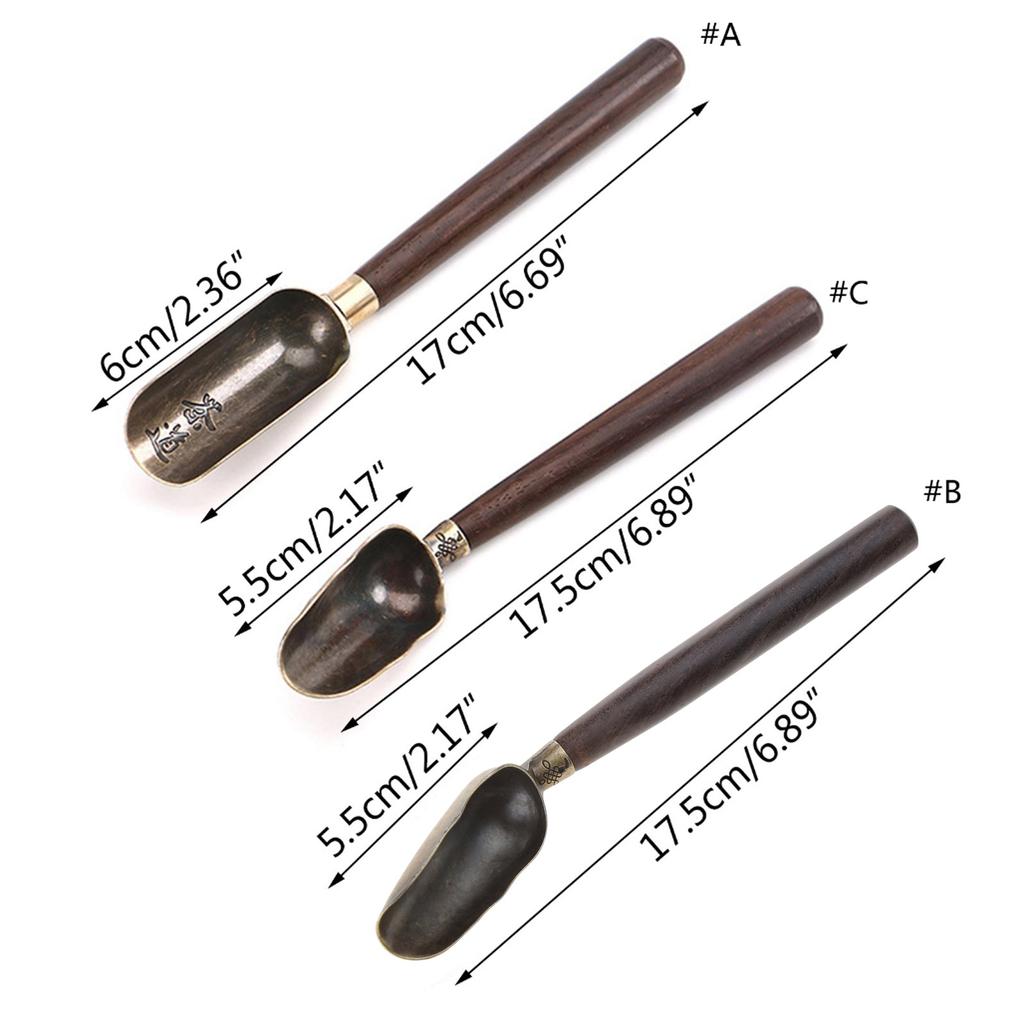 Teaspoon Divided Teaspoons Single Small Japanese Wooden Long Handle Alloy Spoon Tea Ceremony Tea Shovel Tea Spoons