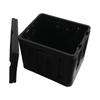 Portable Folding Toilet Kit for RV Camping Outdoor Travel Lightweight PP Material Multi-Purpose as Stool or Storage Black Grey
