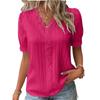European & American Women's Summer 2023 Hollow Short-Sleeve Holiday Fashion Shirt