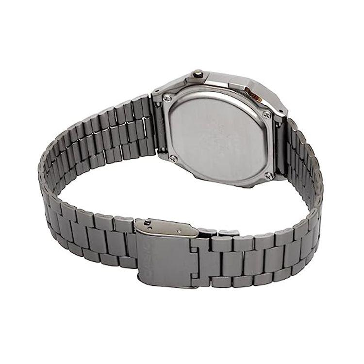 Casio Серия Vintage A168 Водонепроницаемость 30M Кварцевый механизм Ремешок из нержавеющей стали с ионным покрытием Цветной циферблат Унисекс часы A168WERB-2A