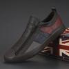 Кожаные мужские повседневные туфли делового бренда итальянские мужские мокасины дышащие туфли без застежек на лодку мягкие туфли для вождения