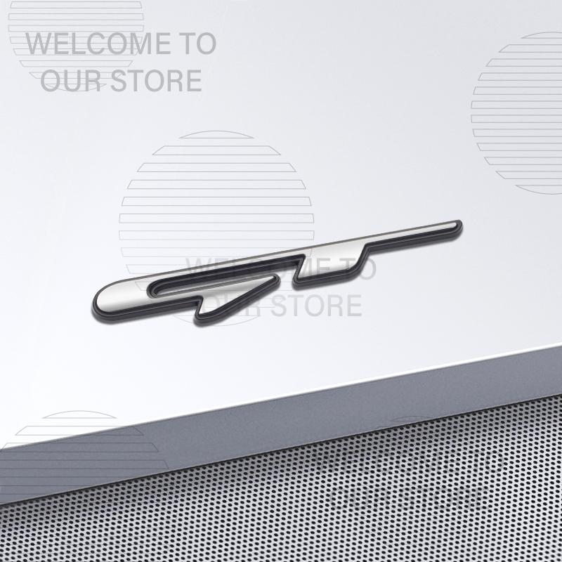Car Decor Metal GT Line Lettering Front Grille Emblem 3D Sticker For Kia Kona Stonic Sorento Optima K5 Morning Rear Trunk Decals pgncs50