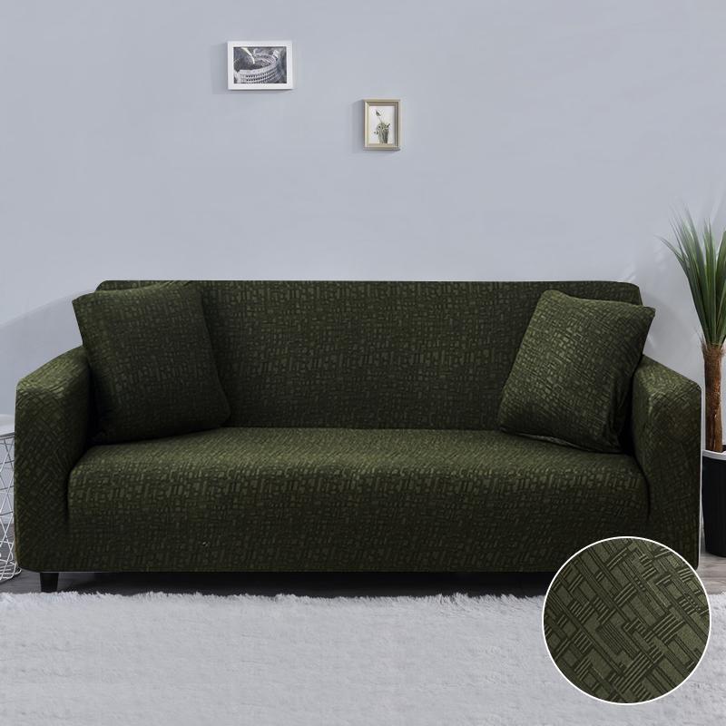 Sofa Covers Texture Pattern For Living Room Spaces All-Inclusive Elastic Chair Couch Corner Sectional Sofa Cover Furniture Slipcover