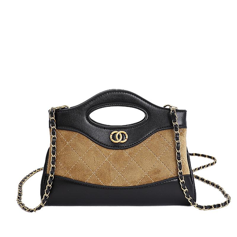 Сумка-цепочка ромбовидной формы женская большой вместимости 2025 новая осенне-зимняя ретро матовая сумка-мессенджер сумка-тоут для поездок на работу