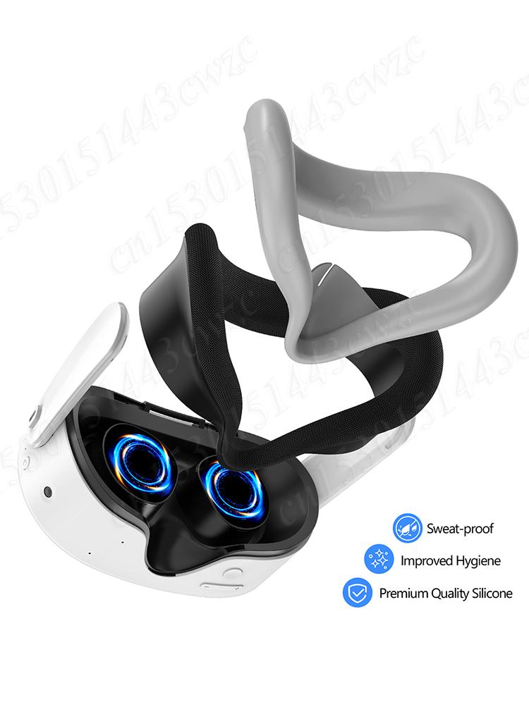 Силиконовая маска для лица VR, влагостойкая защитная накладка на глаза с противоутечкой для носа, маска, лицевая накладка для Meta Quest 3S, аксессуары для VR