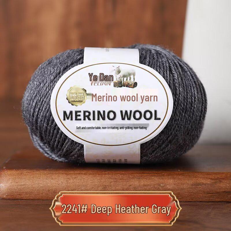 Пряжа из мериносовой шерсти средней толщины ручной вязки для свитеров, шарфов, шапок - 213 Овечья шерсть - 3 нити