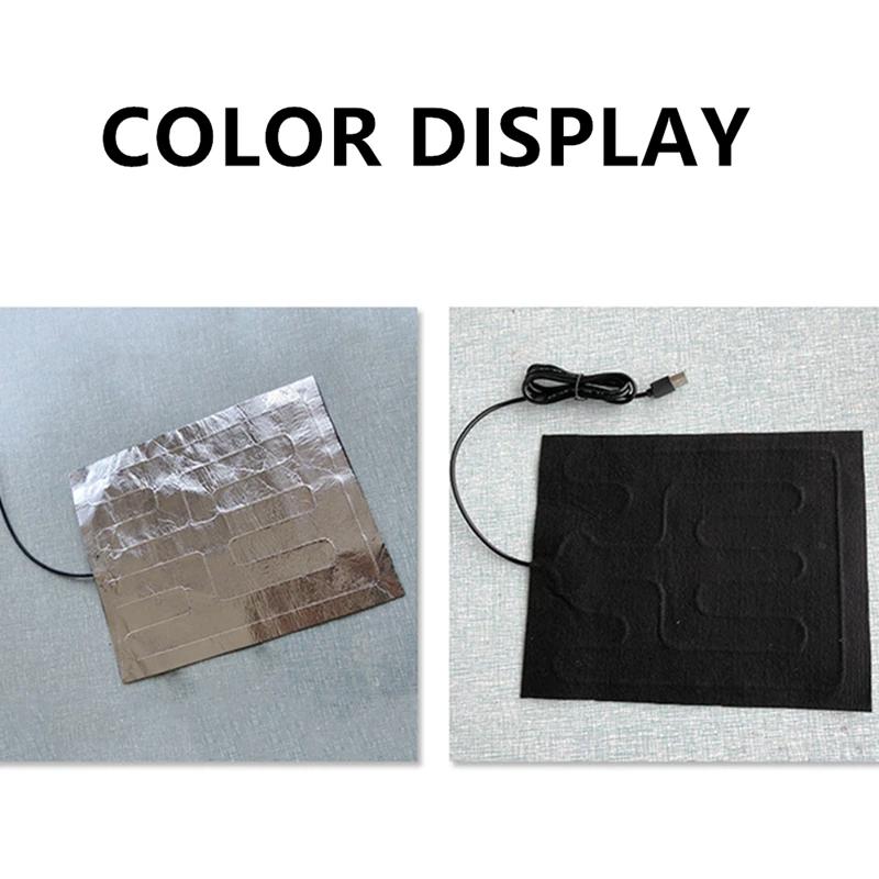 USB Нагревательная пленка Теплая Складная Нагреваемая простыня Водонепроницаемый Коврик-подушка для автомобильного сиденья Домашний питомец Рептилия Зимний Теплый Альпинизм На открытом воздухе Грелки