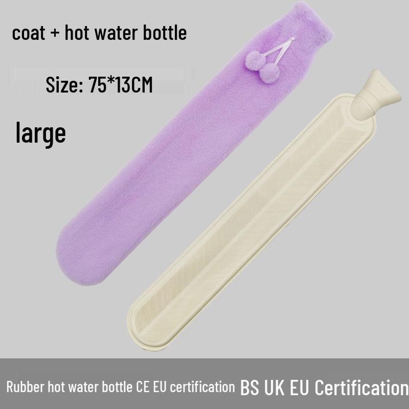 Explosion-Proof Hot Water Bottle: Rubber Design for Stomach and Feet, Long-Lasting Warmth