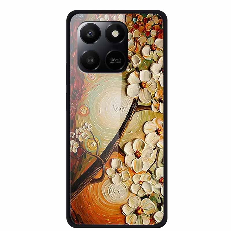 Стеклянная задняя крышка для Honor X7d 2025 Чехол X 7 D Coque Жесткий чехол из закаленного стекла для Honor 400 Smart Play 10T 5G Чехол Funda Para