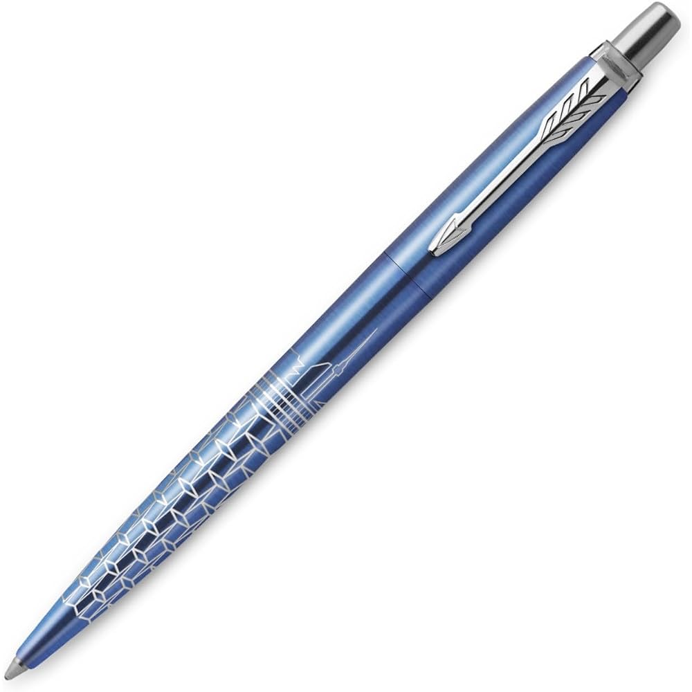PARKER Ручка-шариковая Parker, Jotter Синий CT, Средняя, На масляной основе, Подарочная коробка, Подарок, Премиум 2...