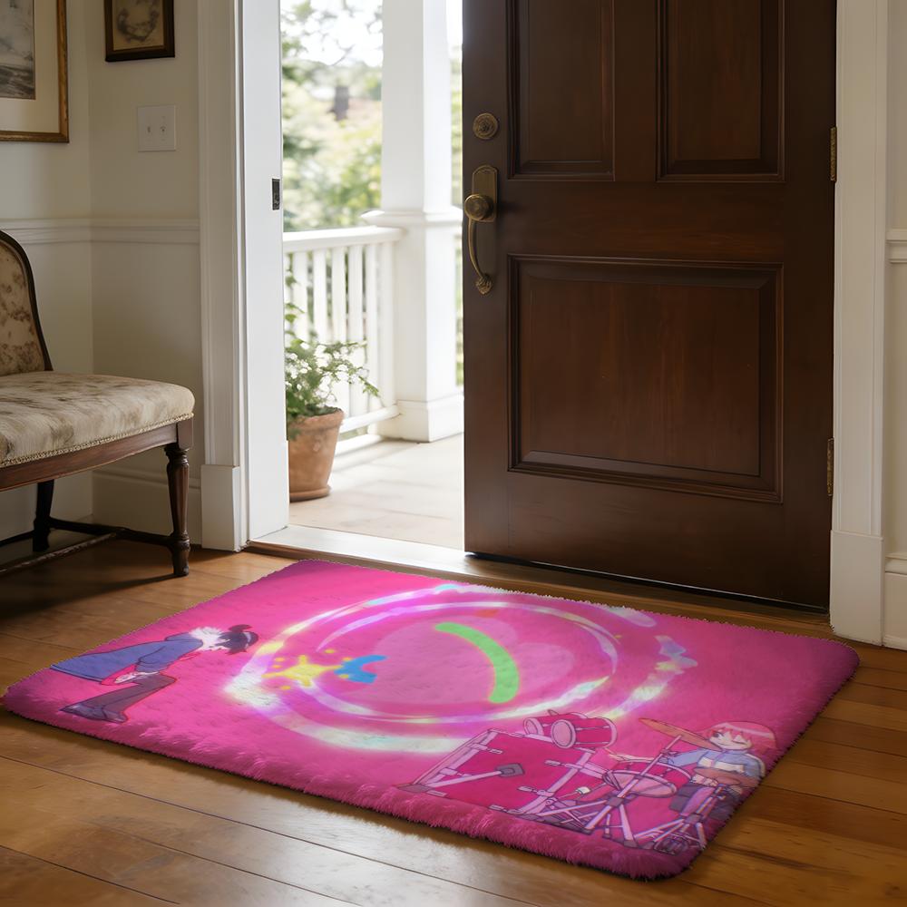 SScott Pilgrim VS The World Floor Mat Soft Flannel Absorbent Mat Non-Slip Rug Home Bedroom Bathroom