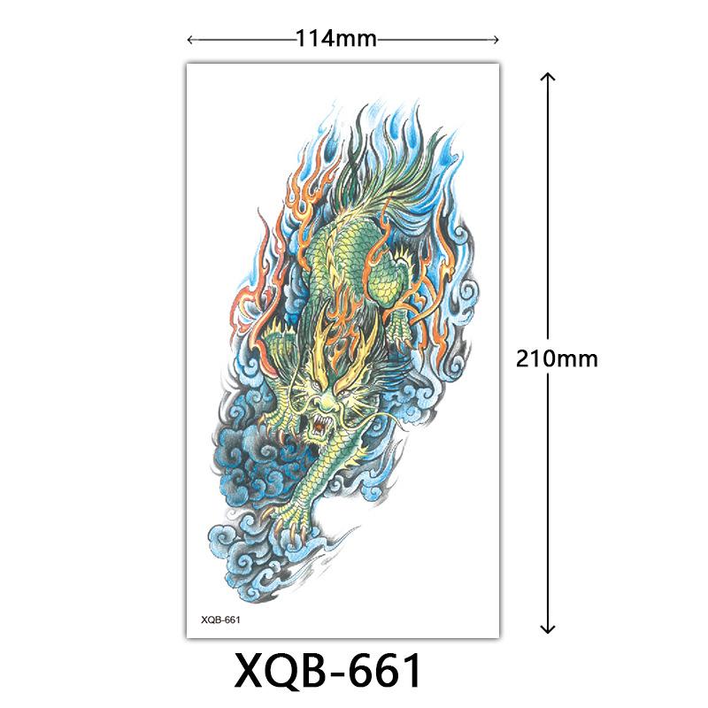 Маленькая наклейка-тату на всю руку, Цветочные буквы, Простая наклейка-тату с цветком