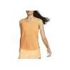 Solid Logo Print Square Neck Sleeveless Top Women Tops Peach Cream DM7551-811
