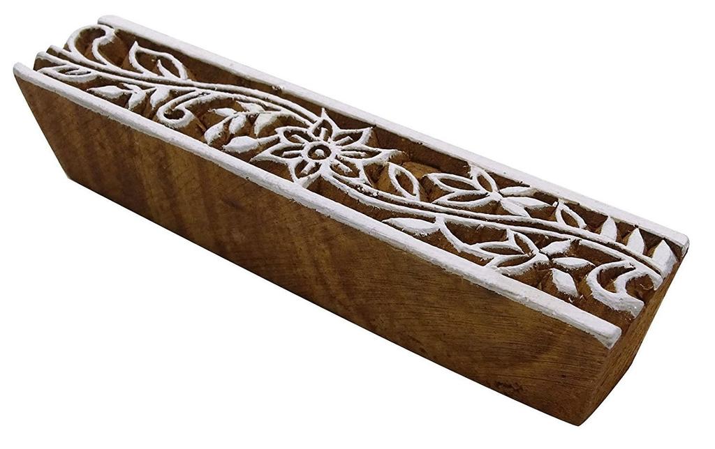 Индийская деревянная декоративная деревянная текстильная печать ручной работы с цветочным печатным блоком