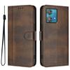 For Motorola Edge 40 Neo 5G Cases Wallet Stand Retro Texture Leather Phone Cover with Lanyard