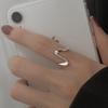 Women's Adjustable Geometric Wave Ring: Simple, Versatile Design