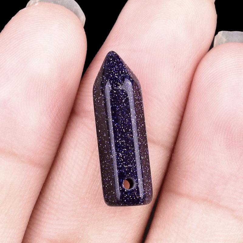 Natural Agate Stone Bullet Head 6×21mm Horizontal Hole Mini Hexagonal Pillar for DIY Handmade Jewelry