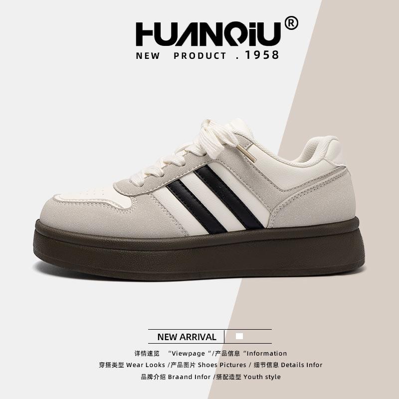 Global Women's Shoes Mesh ZHQ68119W Summer Breathable Board Shoes Women's New Popular Student Platform White Shoes Women