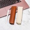 1Pc PU Leather Pencil Bag Notebook Elastic Rubber Band Buckle Pen Clip Portable Lightweight Pen Holder Case School Supplies