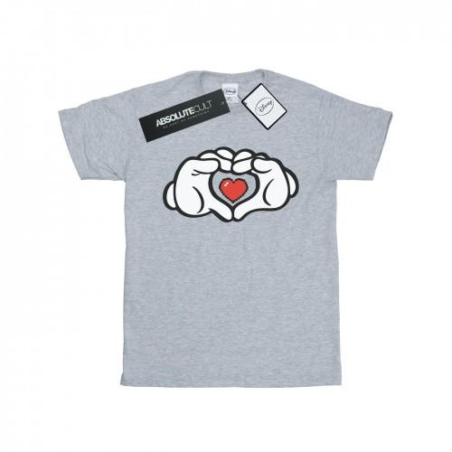 Disney Mens Mickey Mouse Heart Hands T-Shirt
