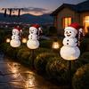 Solar Powered Decorative Light 1/2Pcs Holding Lantern Santa Stake Light, Christmas Snowman Lamp with Pathway Lighting Stake, for Outdoor Garden
