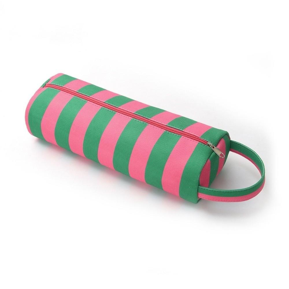 Large Capacity Hair Dryer Storage Bag Stripe Design Makeup Bag Hair Tool Organizer Pouch Home Use