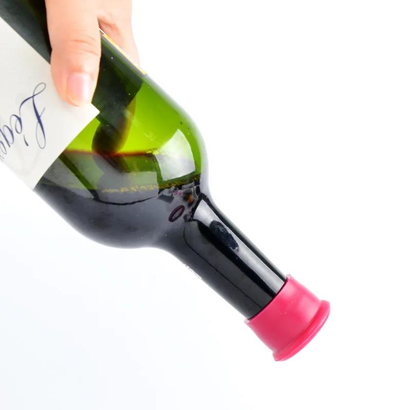 6pcs Random Colors Wine Stoppers Reusable Silicone Corks Wine Glass Beverages Beer Champagne Kitchen Bottles Caps Durable 7