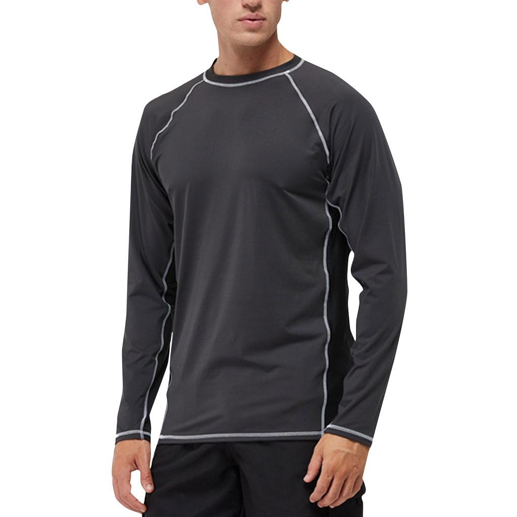 Men's Long-Sleeved Loose Sun Clothing Upf 50+ Beach Sun Quick-Drying Clothing Men's Surfing Clothing Men's Swimwear