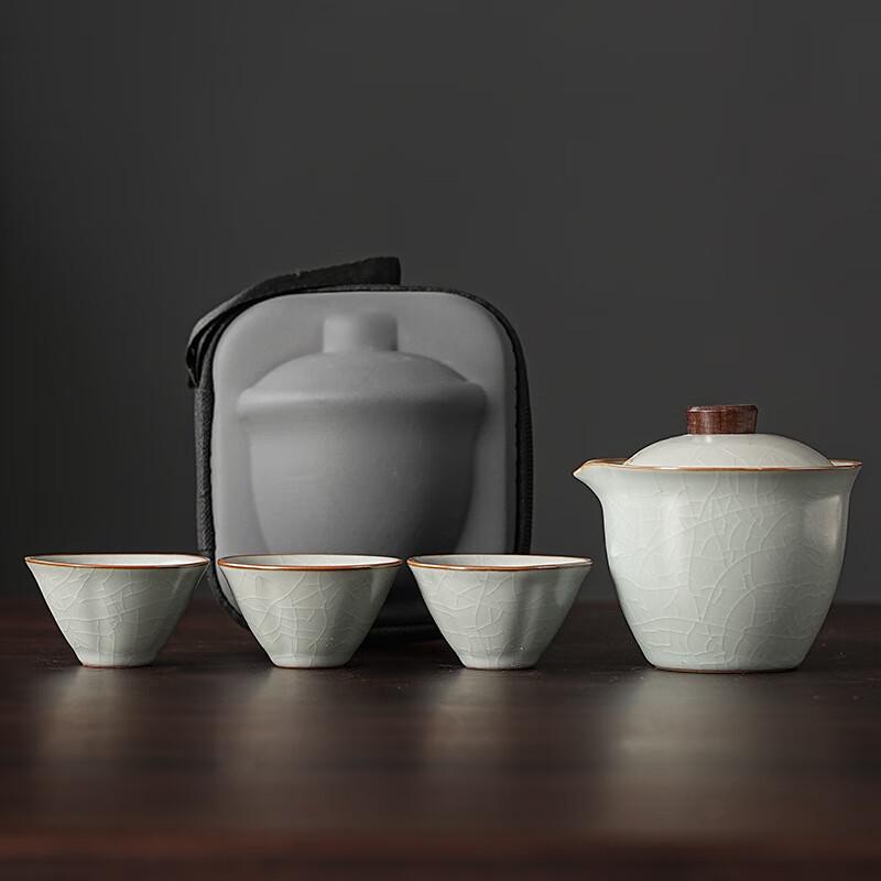 Портативный чайный набор Haofeng Muyen Ru Kiln