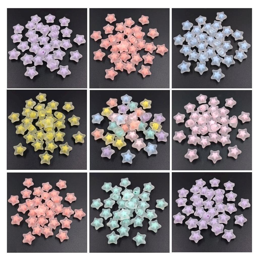 10 шт. Акриловое ожерелье браслет для ювелирных изделий мода ручная работа DIY материал серьги маркировка матовый сердечник пентаграмма бусины