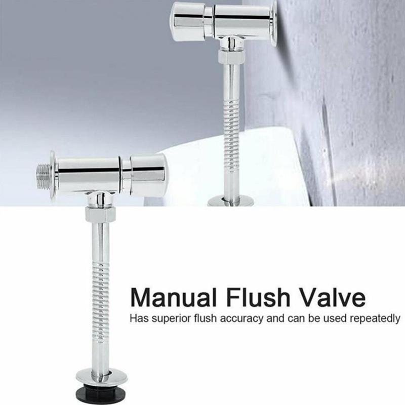 Urinal Toilet Flush Valve Push Button Manual Delay Automatic Shutoff Water Saving for Residential Bathroom Upgrades